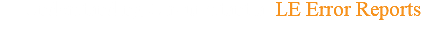 Understanding Circumstantial LE Error Reports